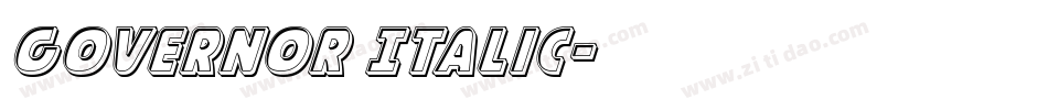 Governor Italic字体转换